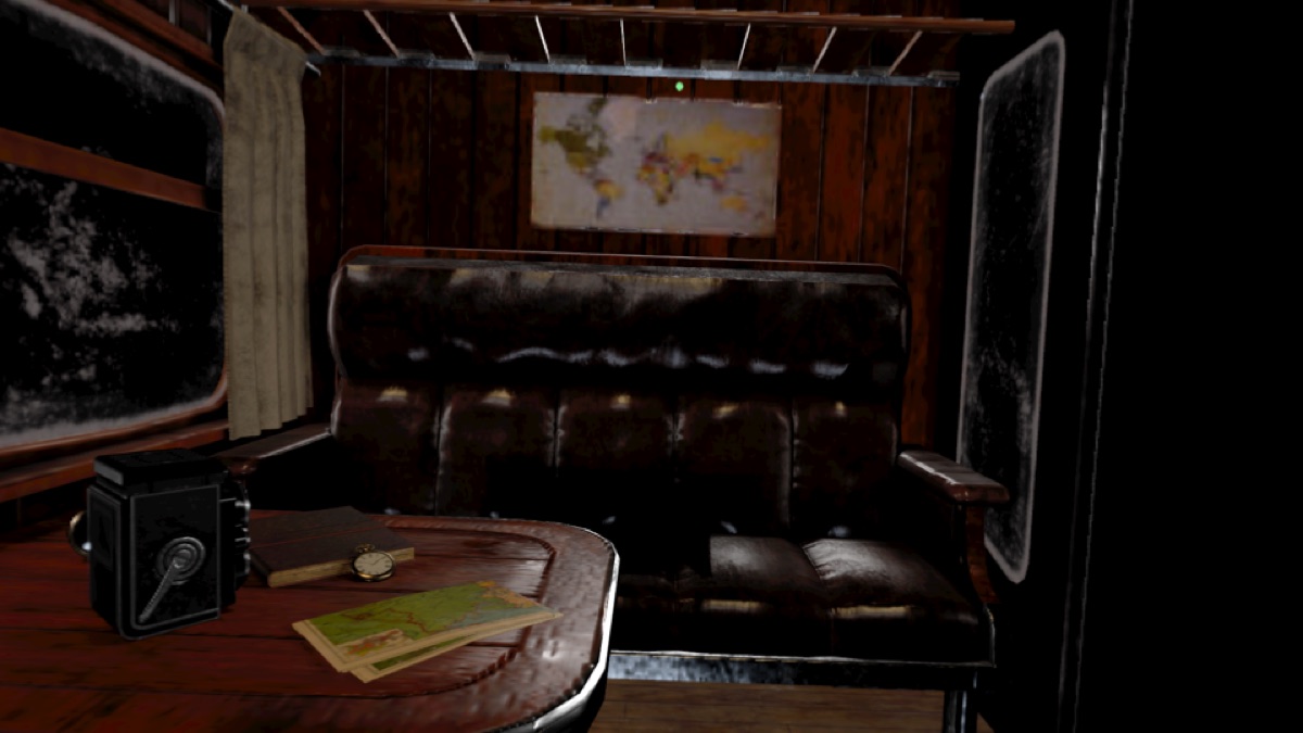 Express Car environment, 1930s luxury train cabin