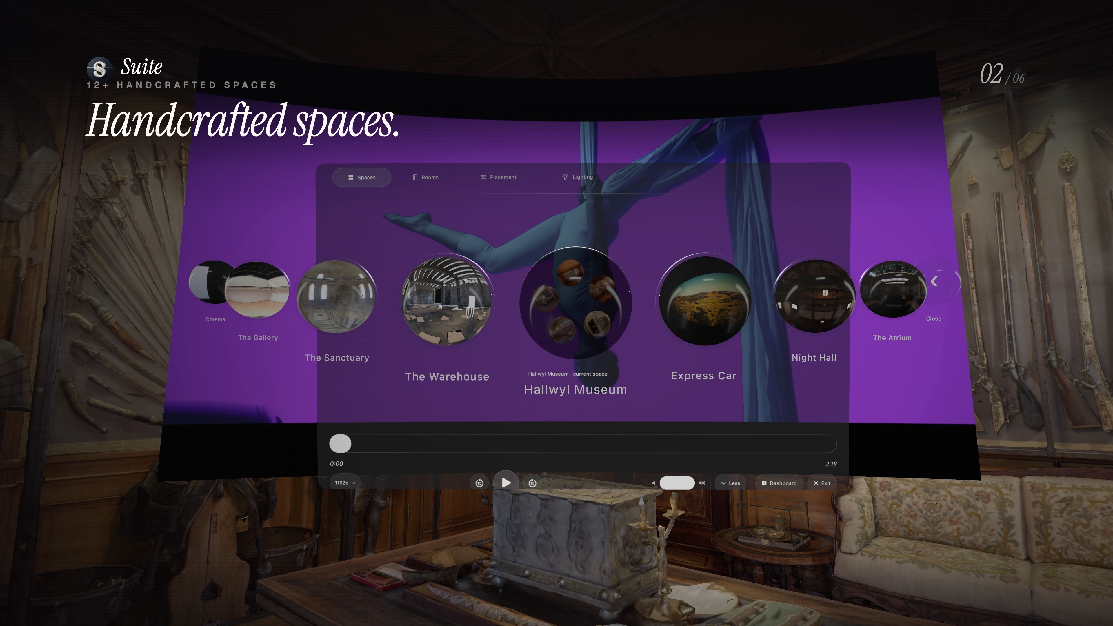 Handcrafted 3D spaces built to watch inside
